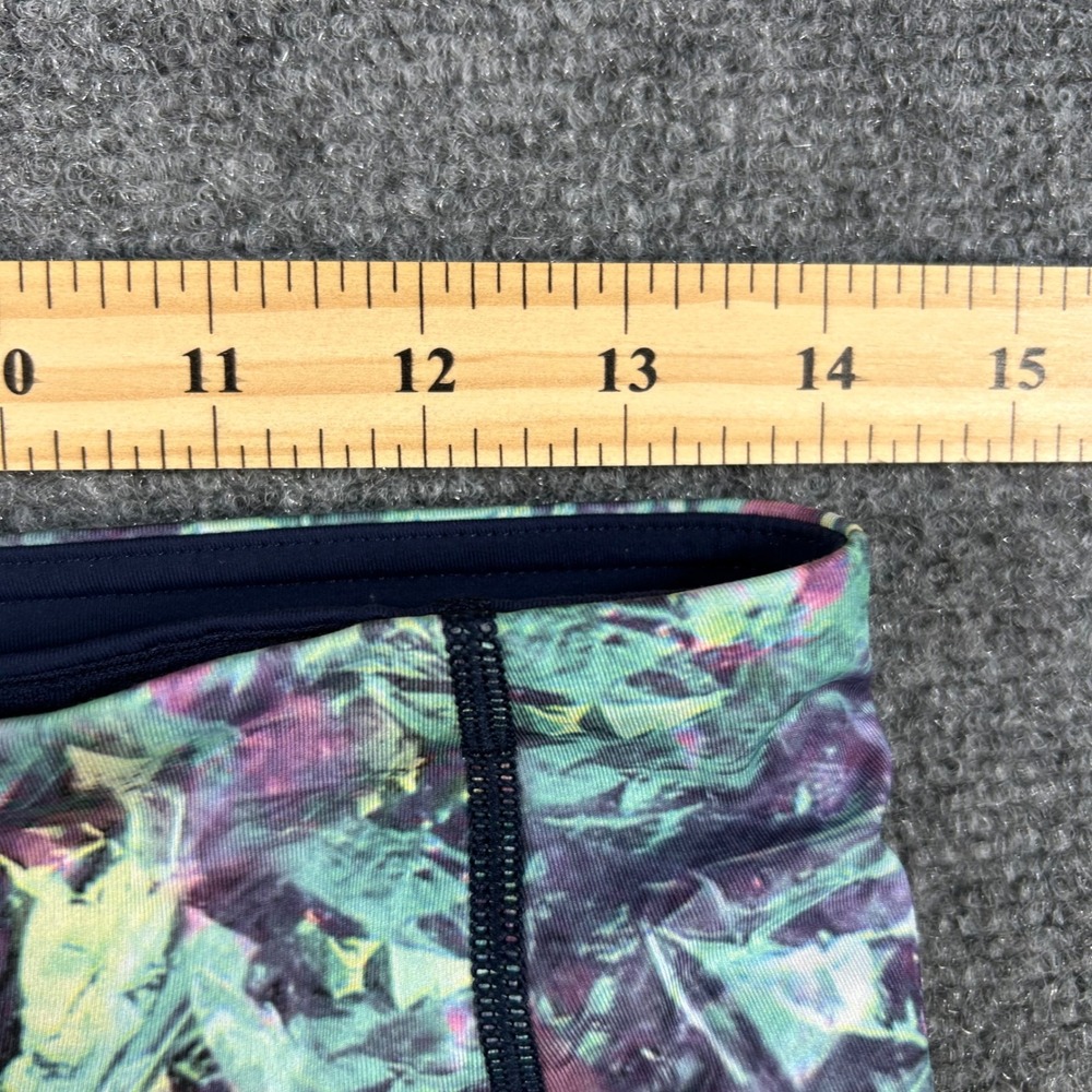 Lululemon Run Inspire Crop Leggings Size 8 Pants Multi Color Pocket Yoga Capri - Picture 5 of 7